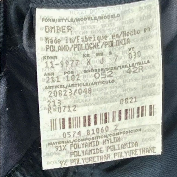 Hugo Boss Orange Men’s Dark Blue Bomber Pilot Blouson Jacket, Size 42R - Picture 9 of 9